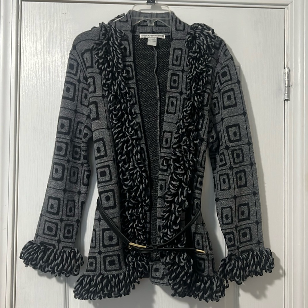 Black and gray 100% wool jacket